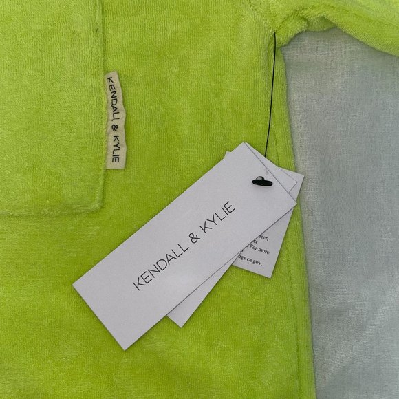 Kendall and Kylie Neon Green Terry Cloth Polo - Picture 7 of 7